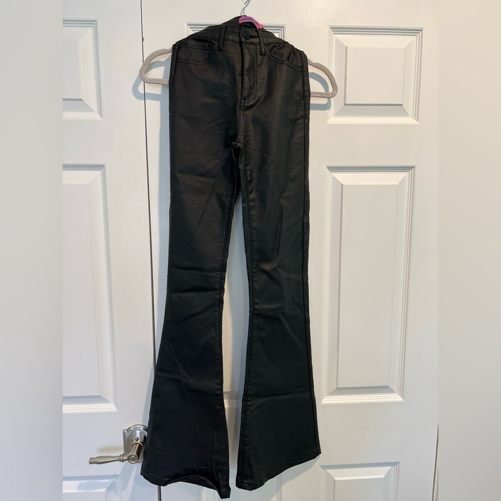 Edikted Flare Leather Pants